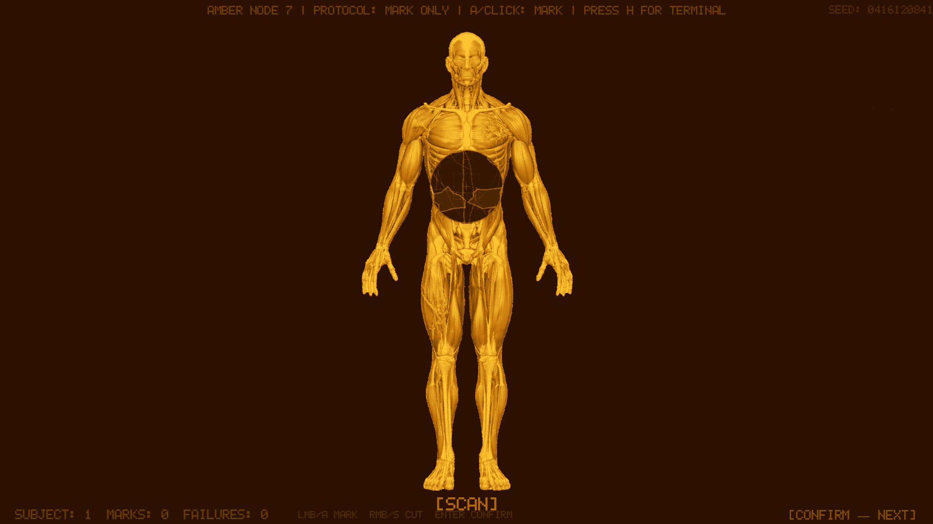 Subject processing gameplay screen